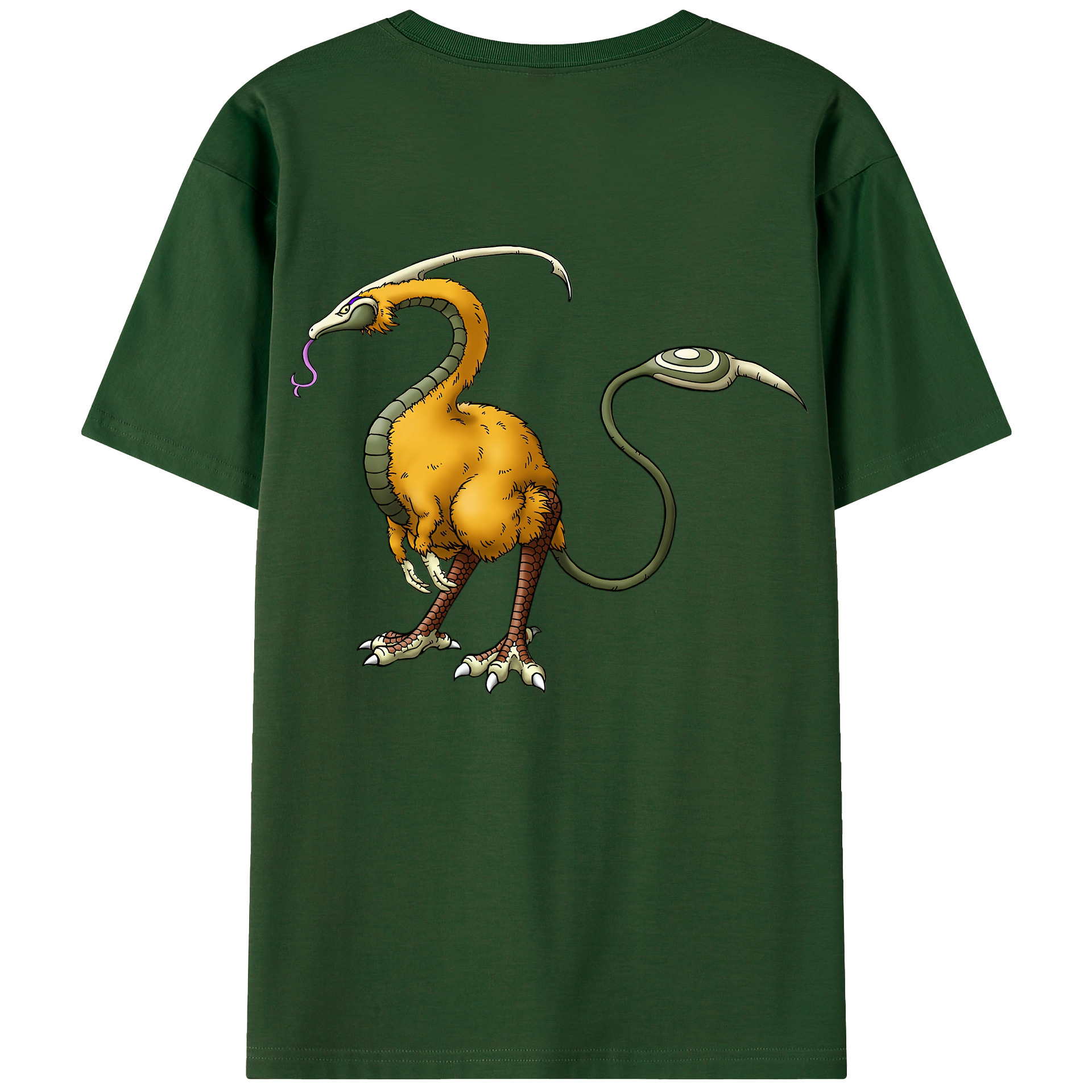 （画像用） ドラゴンクエスト Doragon Kuesuto Dragon Quest 綿100％半袖Tシャツ（背面プリント）